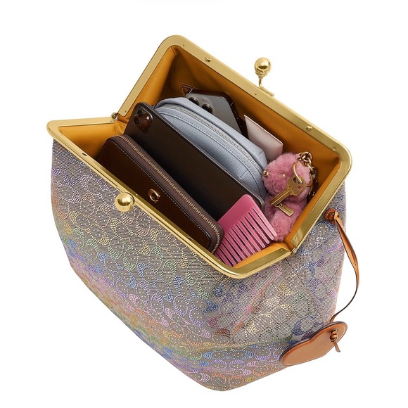 COACH
Kisslock Frame Medium Crystal Signature Jacquard Hobo Bag - Picture 8 of 12